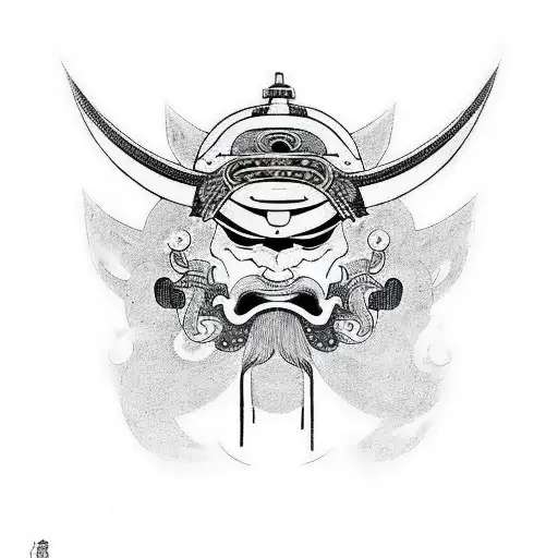 Omi Wearing A Samurai Helmet