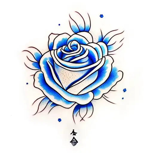 Blue Rose Hand