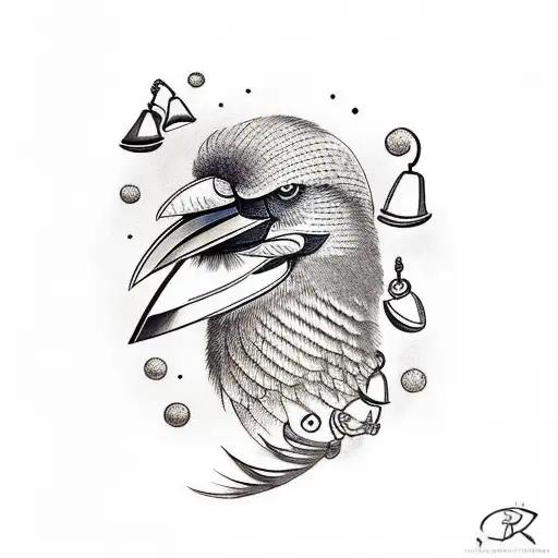 Crow With Bells In It's Beak