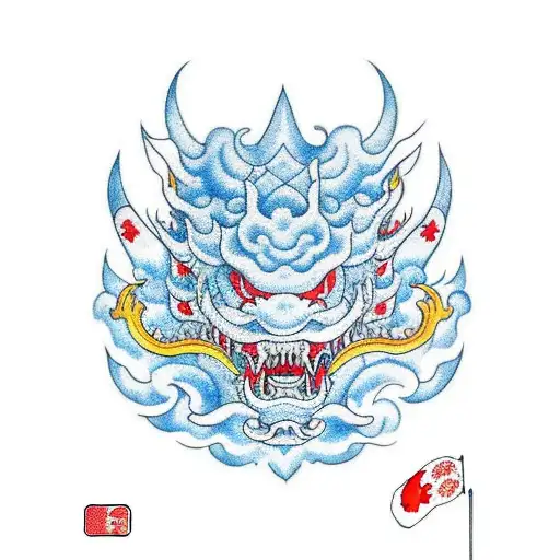 Hong Kong Flag With Dragon