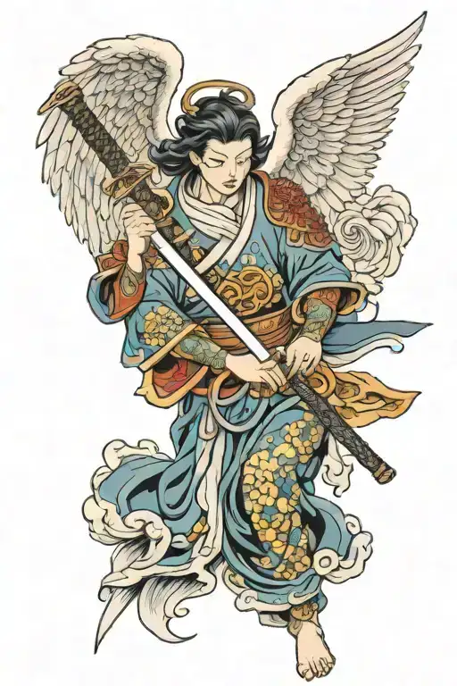 Angel Holding A Sword