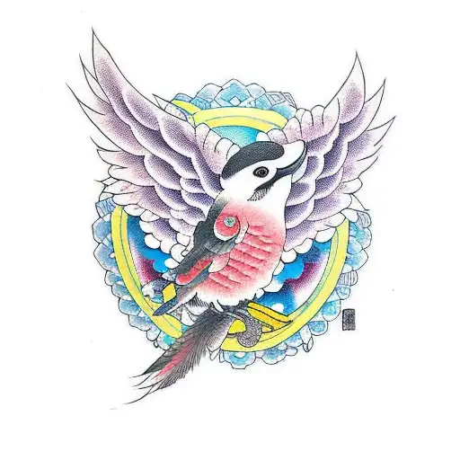 Flower Bird Wind Moon