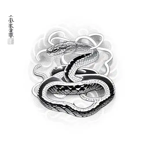 A Snake Wrapped Around A Coffee Cup In A Mythological Setting