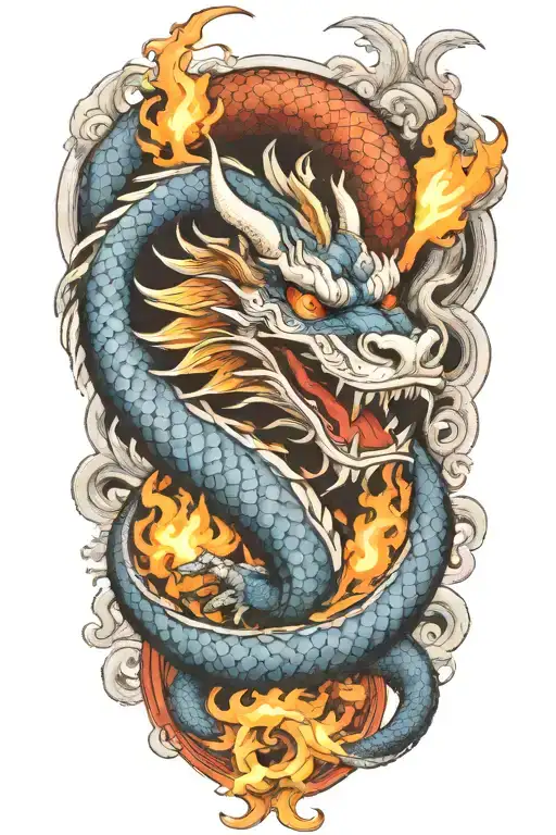 Scottish Dragon Breathing Fire