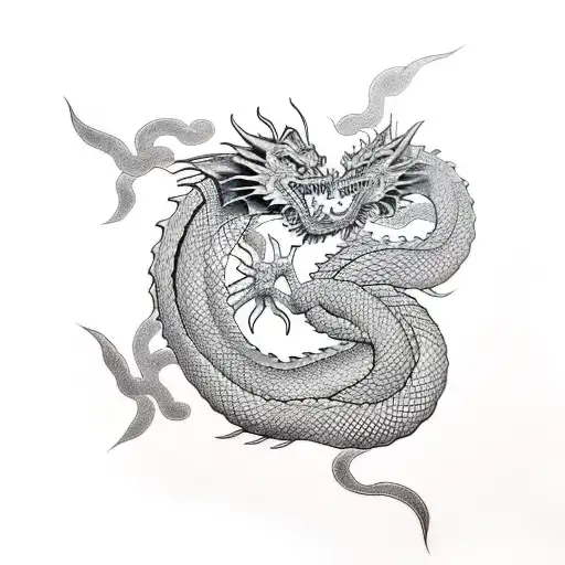 Dragon Coiled Around Dragon