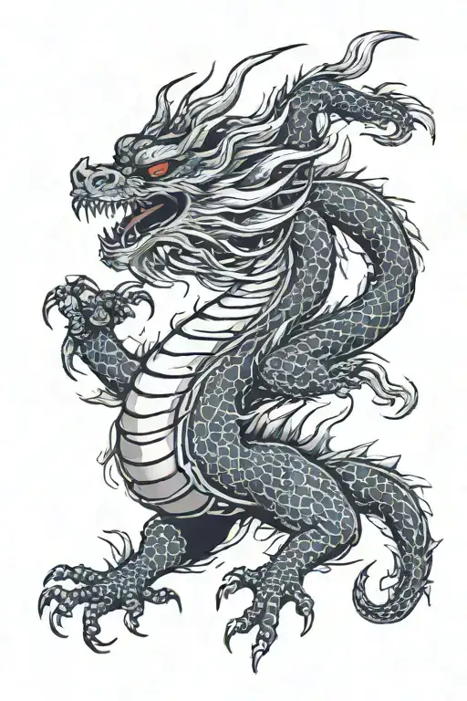 Scottish Dragon Breathing Fire