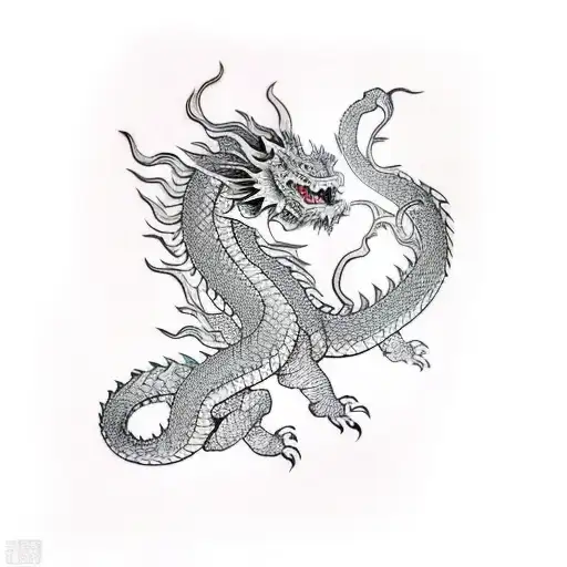 Japanese Dragon Long On Hand