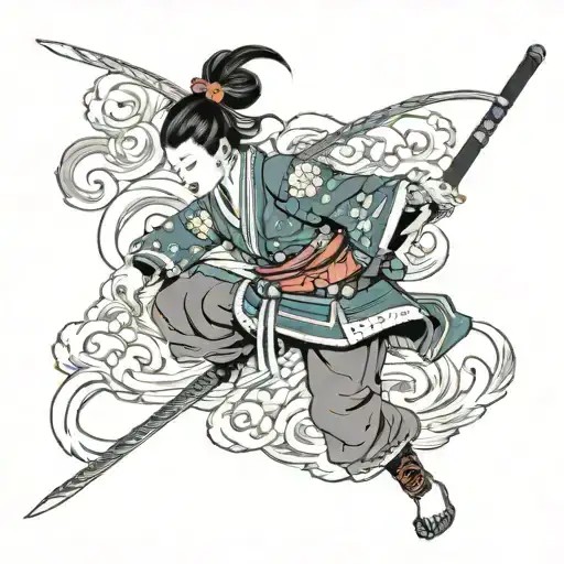 Japanese Female Samurai Warrior