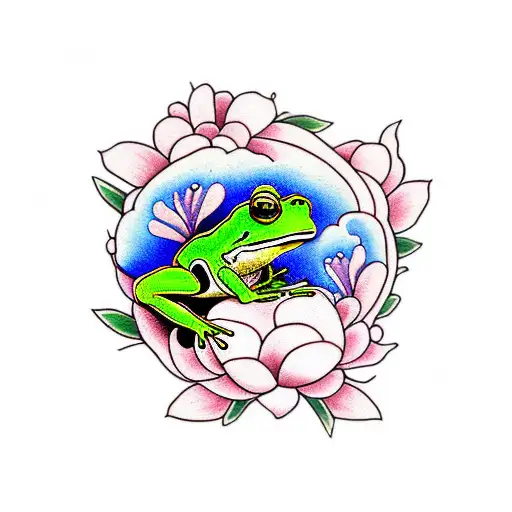Flower With Frog