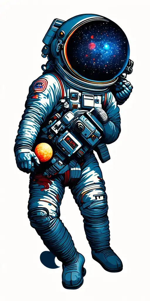 Astronaut Exploring A Galaxy