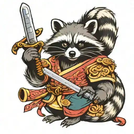 Raccoon With A Sword