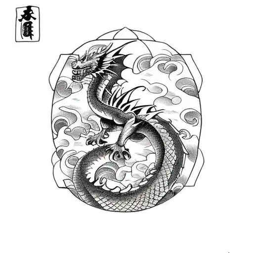 Dragon With Hourglass