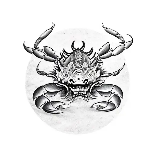 Crab With Demon Mask