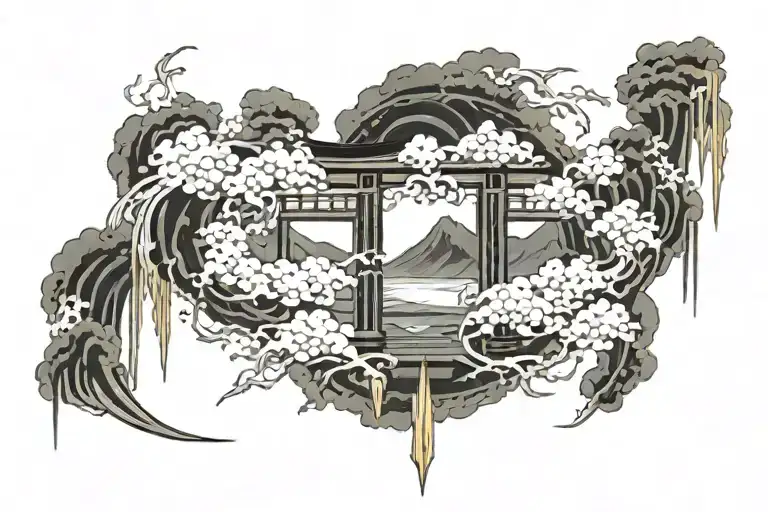 Heaven Gates With Lightening