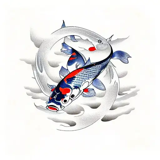 Koi Fish With Jka Logo