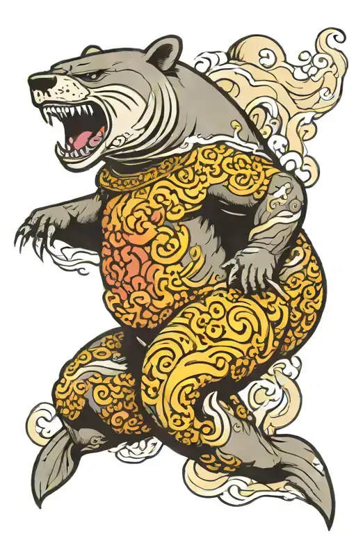 Kun Fu Bear End Shark Jumping