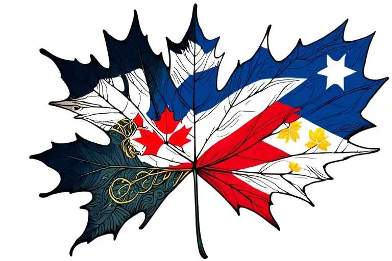 Canadian Maple Leaf And Philippine Flag Armband