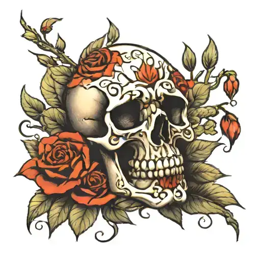 Skull Roses Growing
