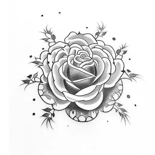 Black Roses Growing From A Blood Trail