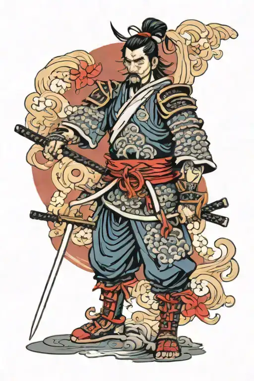 Samurai Warrior Standing Proudly