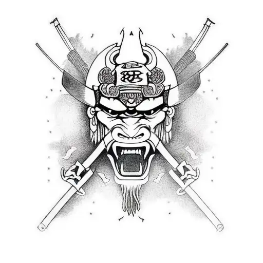 Samurai With Three Swords