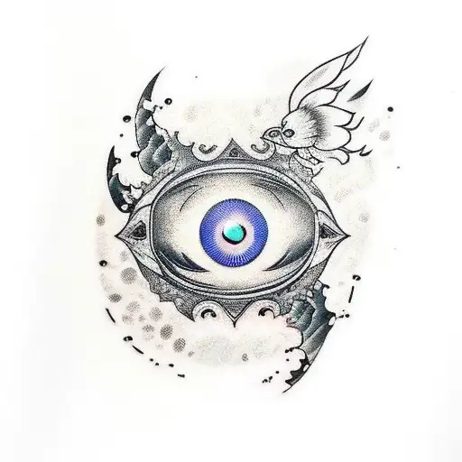 Dark Eye With Flying Shadows