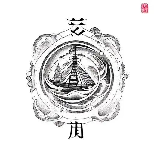 An Old Ship Sailing Across A Cosmic Ocean