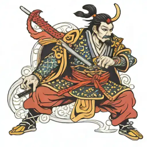 Samurai Warrior Holding