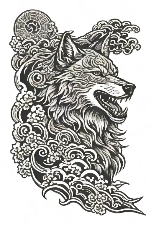 Howling Wolf And Action