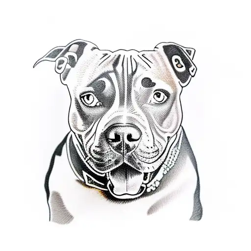 Angry Staffordshire Bull Terrier