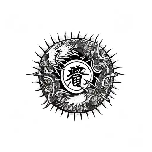 Motorcycle With Thorns On Fire