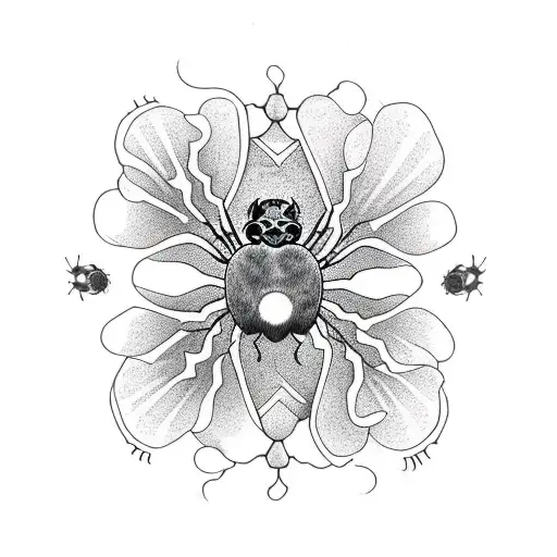 Cover Up Spider With A Flower