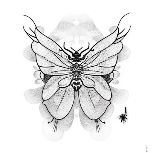 Butterfly Wings In The Shape Of A Spider