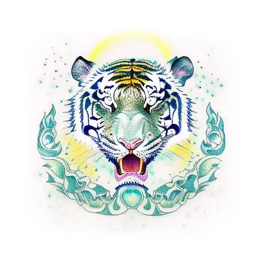 Tiger Lava Ocean Plumeria Jungle