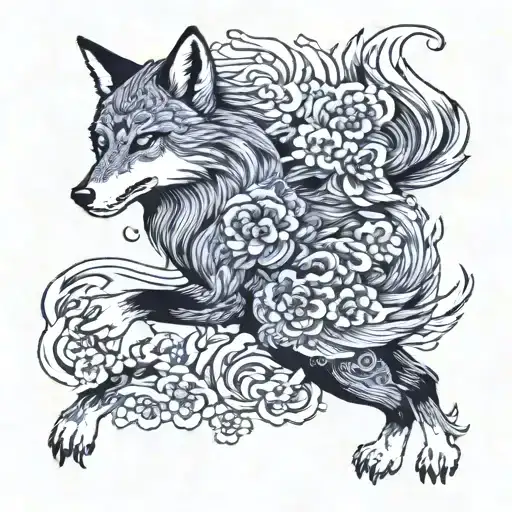 Fox Wolf Running