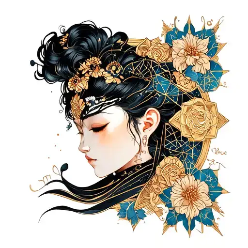 Gemini Zodiac Geometry Inspired