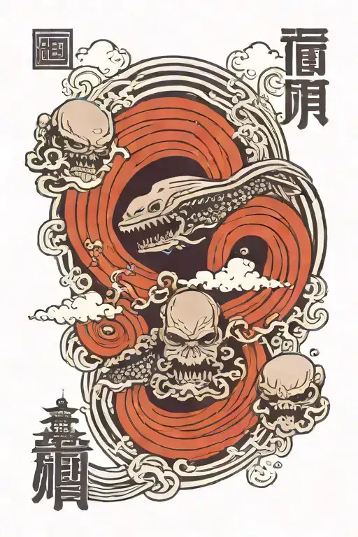 Japanese Waves With Aliens And Space These Words