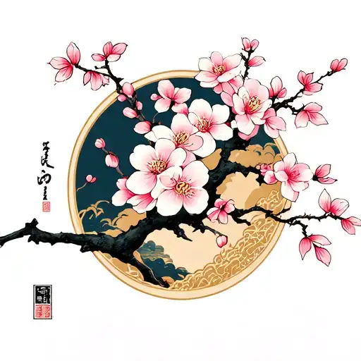 Japanese Cherry Blossom Tree Blooming