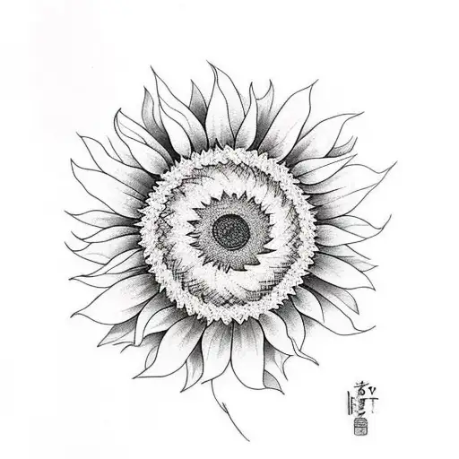 Sunflower With Lavenders