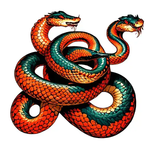 Viper Snake Wrapped Around