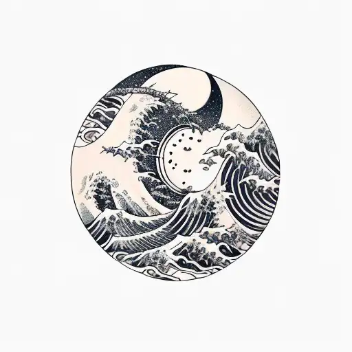 Wave Moon Rose Tiger