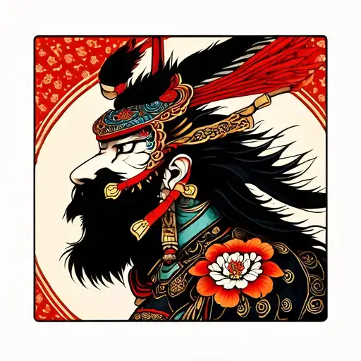 Japanese Style Small Tattoo Warrior Style