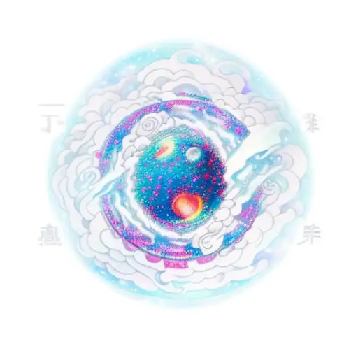 A New-school Design Showcasing A Galaxy Filled With Software Code Forming The Shape Of Thor's Hammer