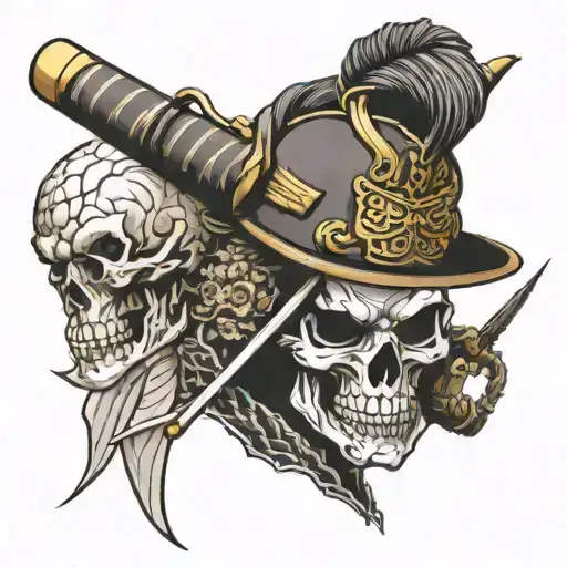 Samurai With A Skull