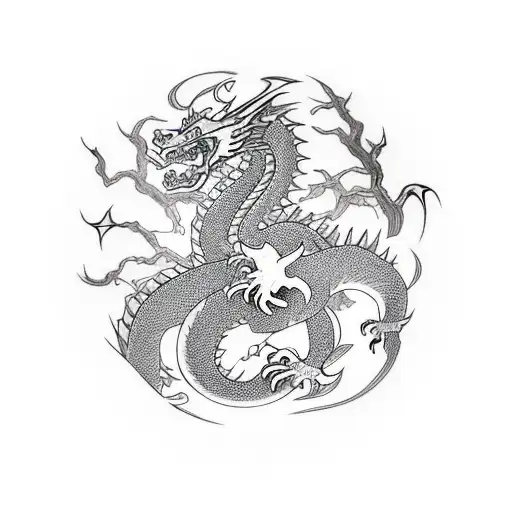 Dragon Around A Tree