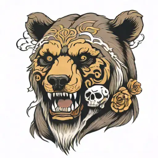 Bear And Skull