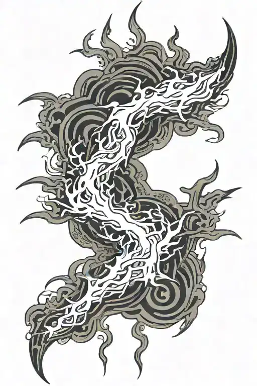 Lightning Spear And Black Flame Like Aura