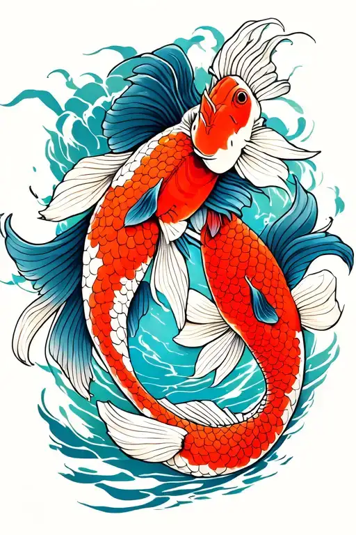 Koi Fish Pisces Symbol