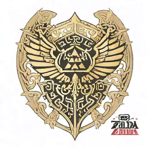 Legend Of Zelda Hylian Shield Cover Wings