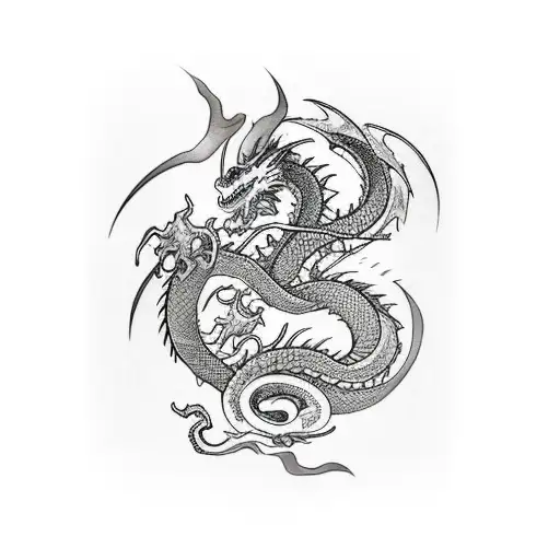 Dragon And Samurai Arm Sleeve